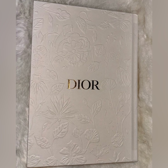 DIOR J’adore White Embossed Blank Journal Notebook with Gold Edges | NEW - Picture 2 of 6